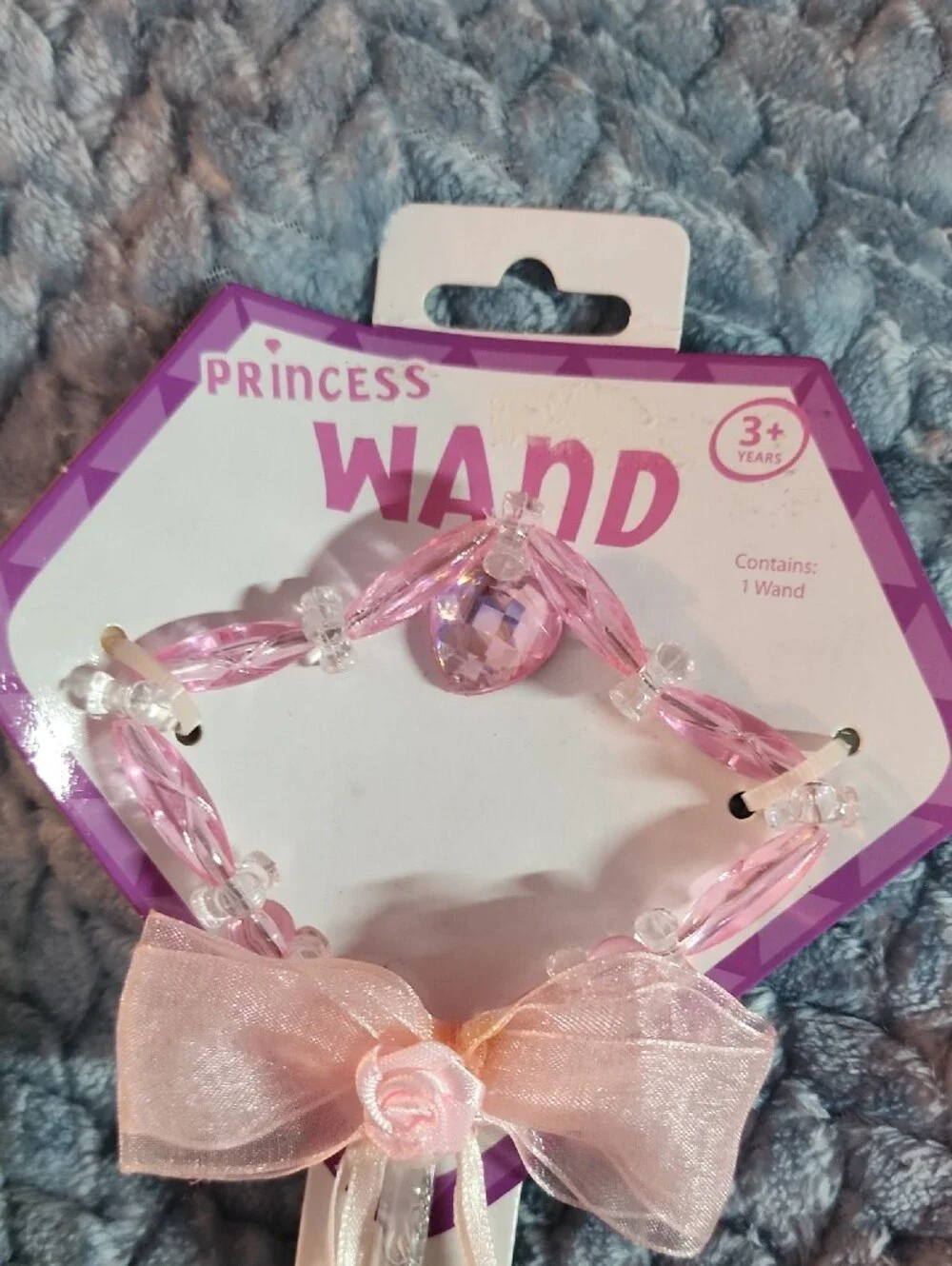 Disney Pink Glitter Mary Jane Dress Shoes with Bow & Wand Sz 6.5